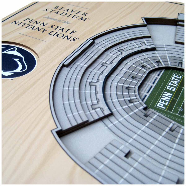 close up of 5-layer Beaver Stadium wall art